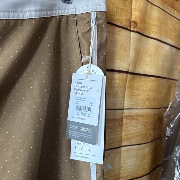 Vuori Cruise Boardshorts Mens Size 36 Bronze Micro Dot V314 - Picture 3 of 7